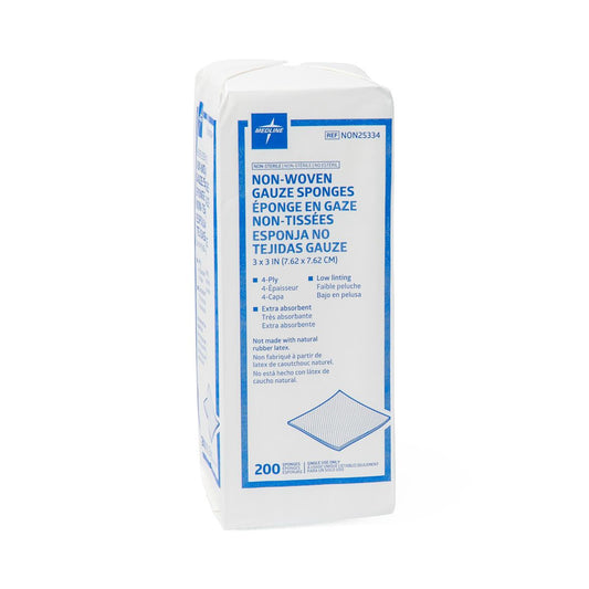 Standard Nonsterile Nonwoven Gauze Sponges 3 x 3 4ply Nw