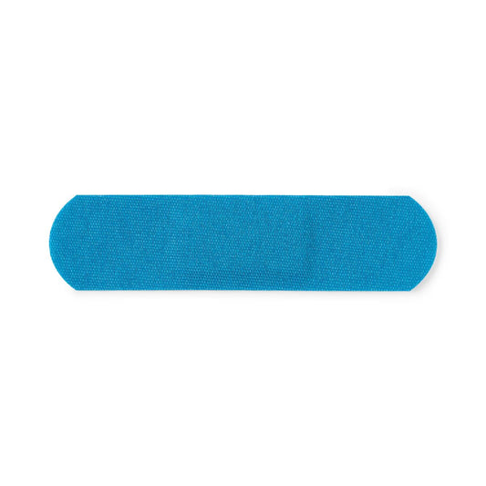 CURAD Food Service Adhesive Bandages Fabric Blue 0.75 x 3 in Case of 12 Boxes (100/Box) 1200ct