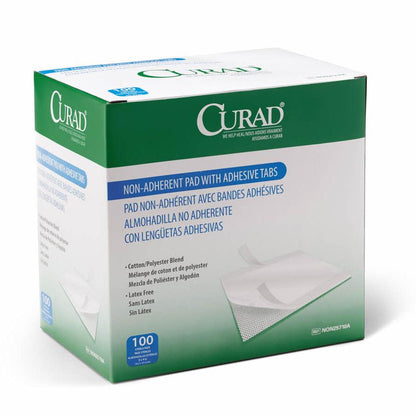 Curad Sterile Non-Adherent Pads with Adhesive Tabs with ad 3 x 4 St 1/pack