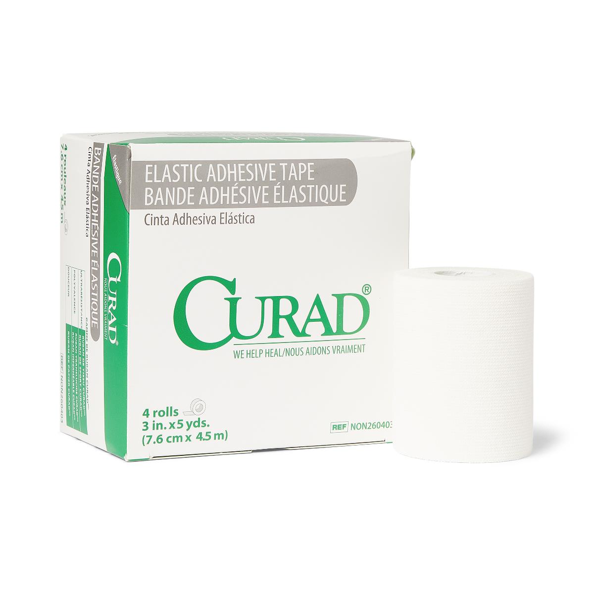 Curad Elastic Adhesive Bandages Tape 3" x 5yd