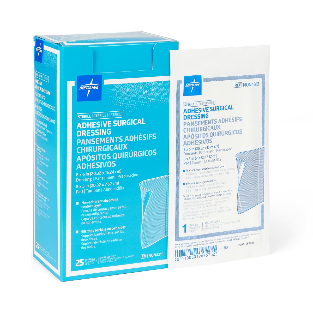 Sterile Surgical Adhesive Dressings 8 x 6 (8 3 Pad)