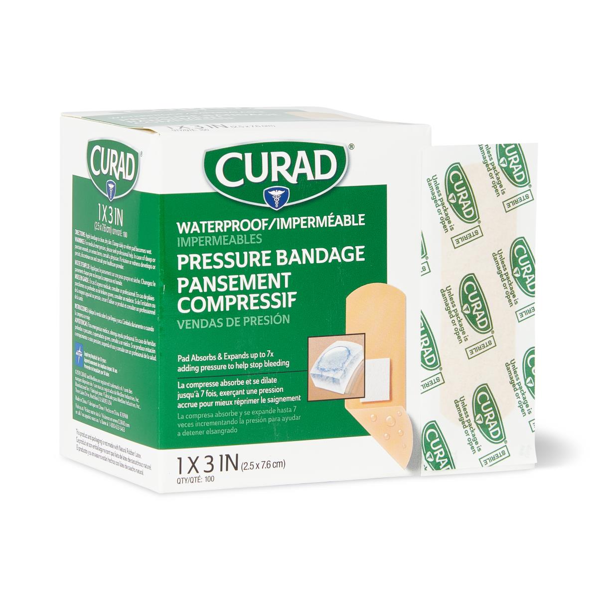 Large Adhesive Pressure Bandages 1 x 2-3/4 St