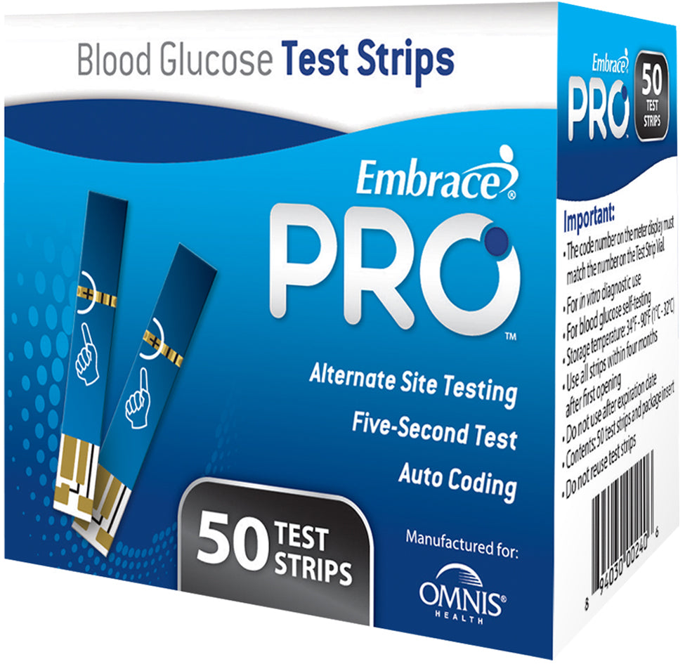 Embrace PRO Blood Glucose Test Strip 50 Count