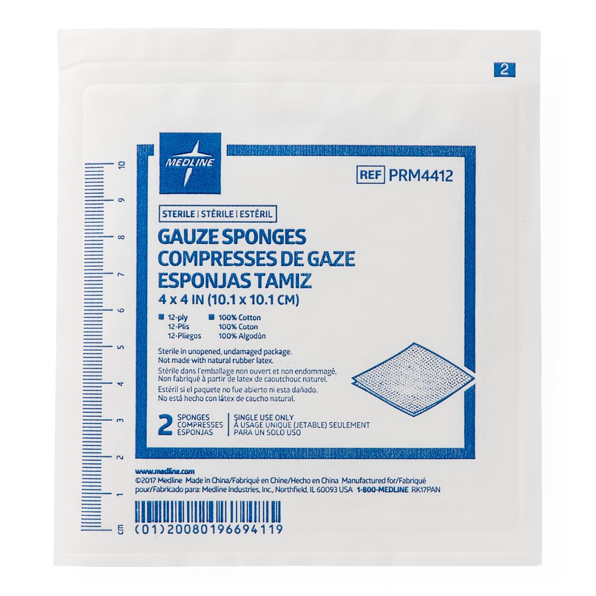 Sterile Woven Gauze Sponges 12-Ply