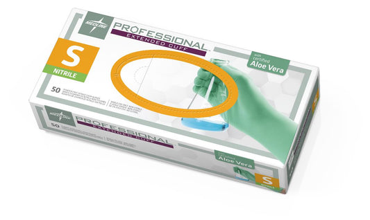 Professional Nitrile Chemo Exam Gloves Aloe 12" Powder-Free