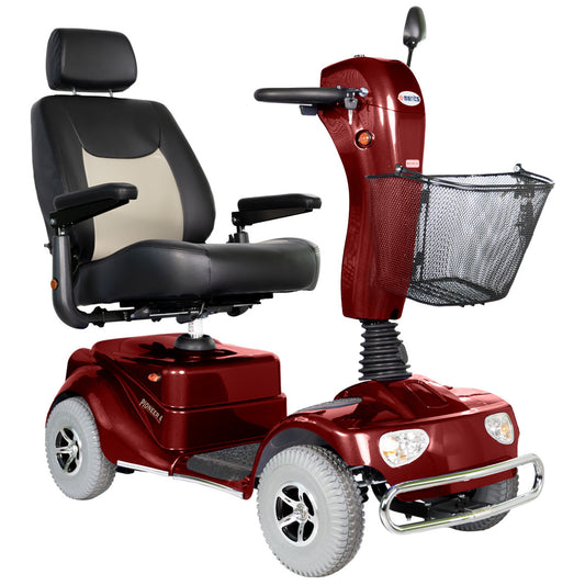 Pioneer 4 Heavy Duty Four-Wheel Scooter 400 lbs Red