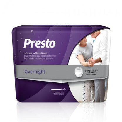 Presto FlexRight Protective Underwear Medium 32" - 44" Overnight Absorbency