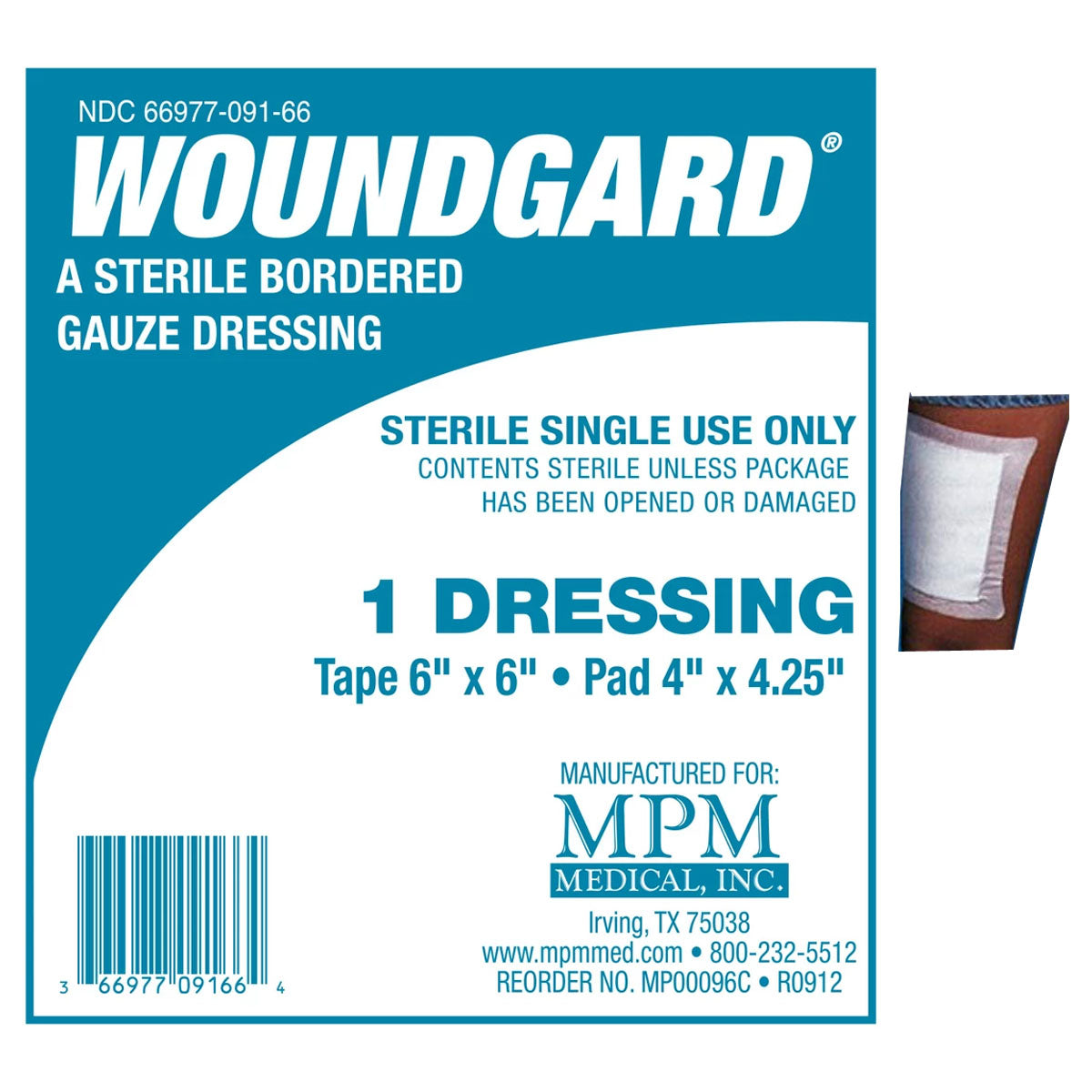 WoundGard Bordered Gauze 6" x 6" Sterile