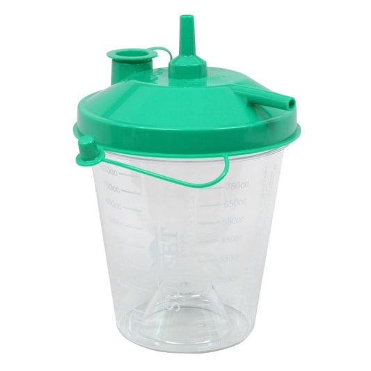 Disposable Suction Canister with Float Valve Shutoff 800cc