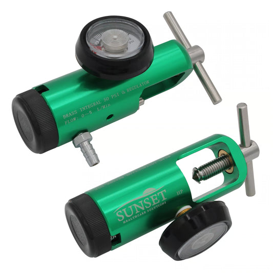 Mini CGA 870 Style Regulator 0-8 lpm Barbed Outlet