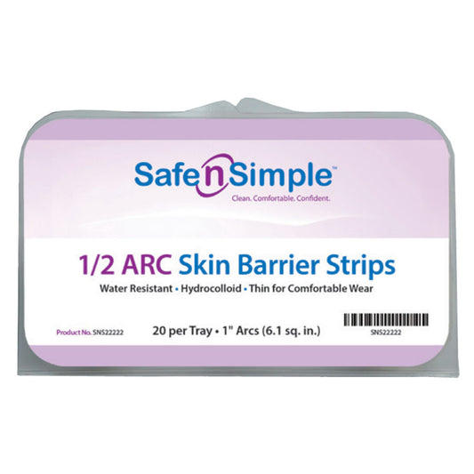 SecureWear 1/2" Arc Skin Barrier Strips 20 Count