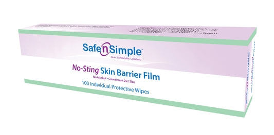 Alcohol Free Skin Barrier Wipe 2.4" x 2.4" 100 Count