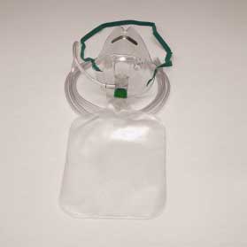 Adult Oxygen Mask w/Soft Anatom. Form w/Thread Grp 1ct