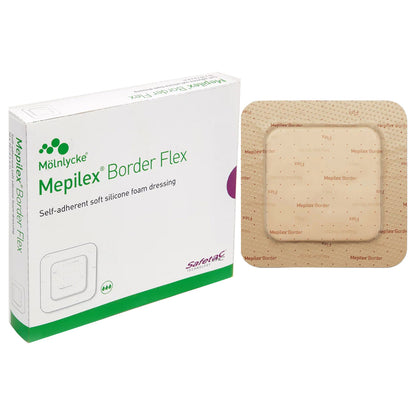 Mepilex Border Flexible Self-Adherent Absorbent Bordered Foam Dressing
