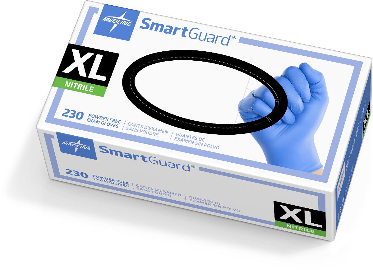 SmartGuard Nitrile Exam Gloves Textured Fingertips