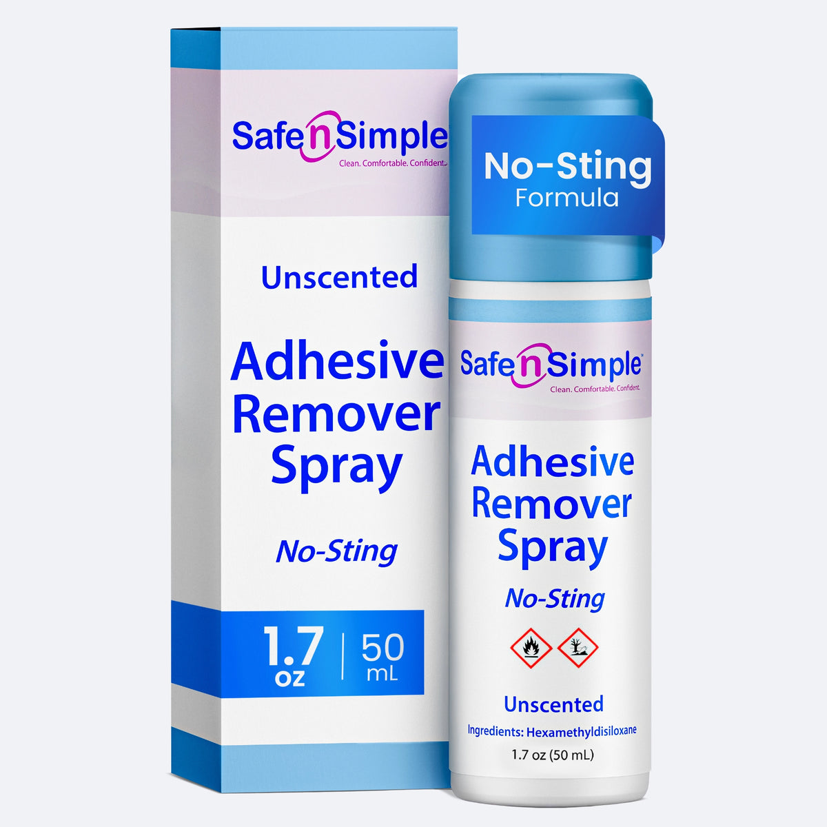 Safe N Simple No-Sting Adhesive Remover Spray 1.7 oz Aerosol Can