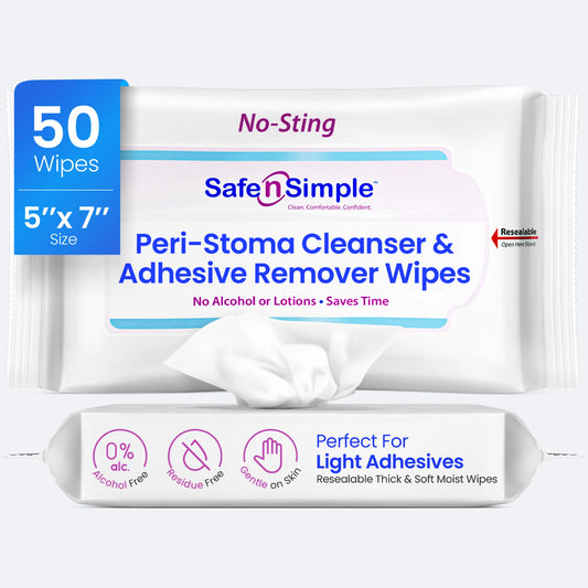 Safe N Simple Adhesive Remover Wipe 50/Package