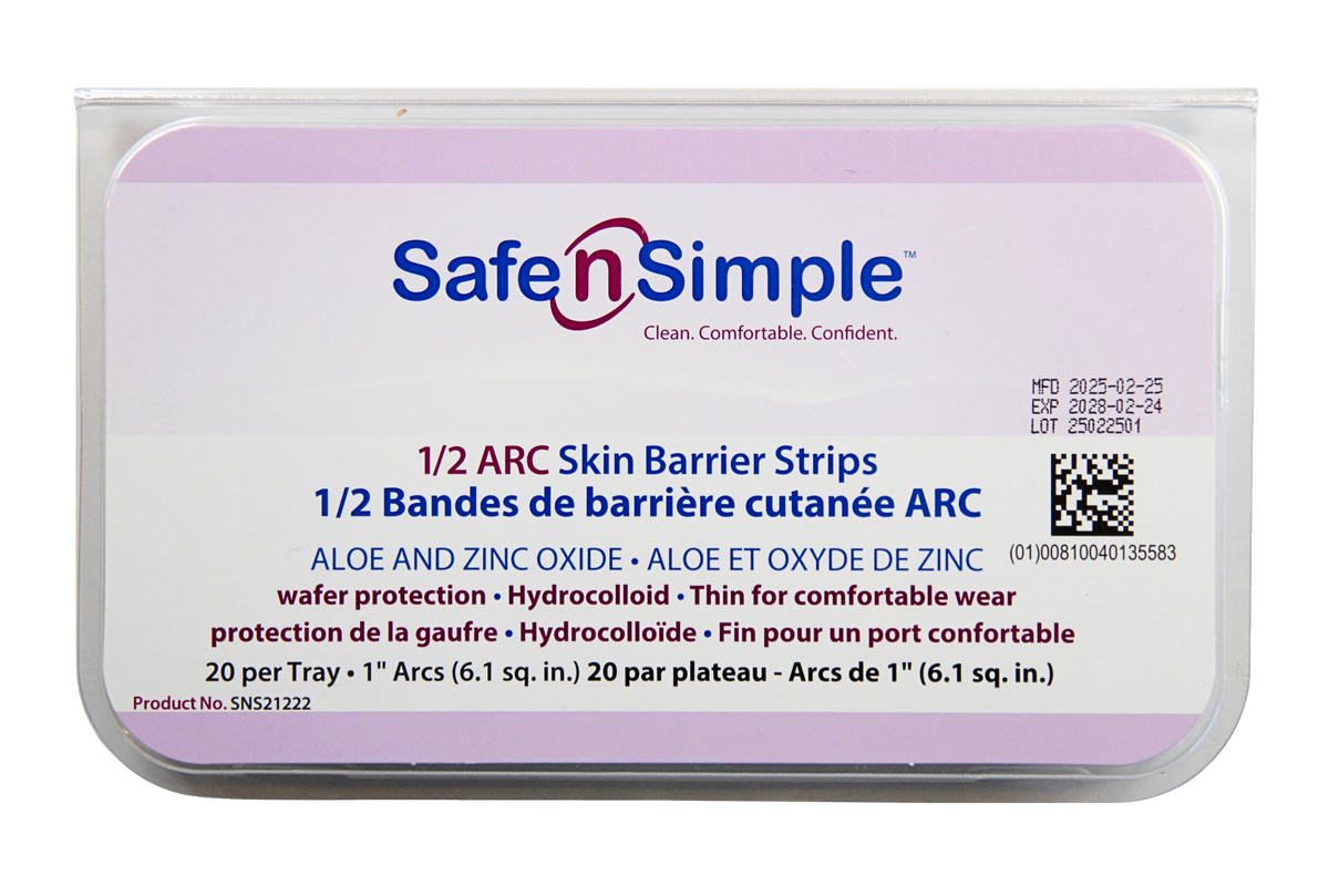 Safe N Simple 1" Half Moon Skin Barrier Arcs With Aloe and Zinc Oxide