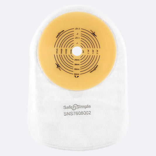 8" Closed One-Piece Pouch Standard Wear Cut-to-Fit Transparent With Filter