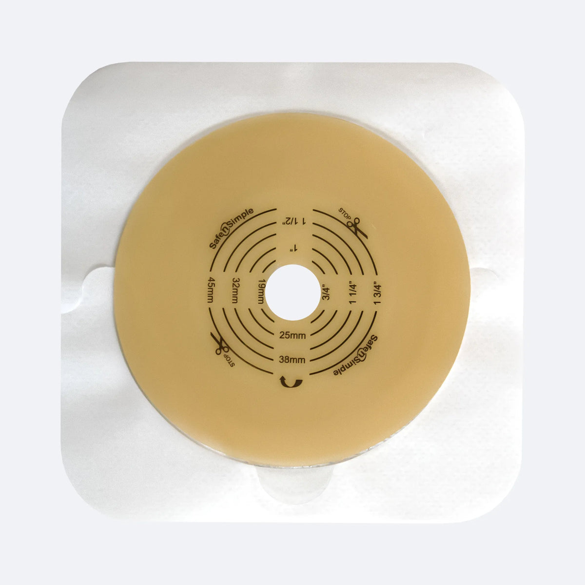 Piece Wafer Extended Wear With Tape Collar White Flange Cut-to-Fit