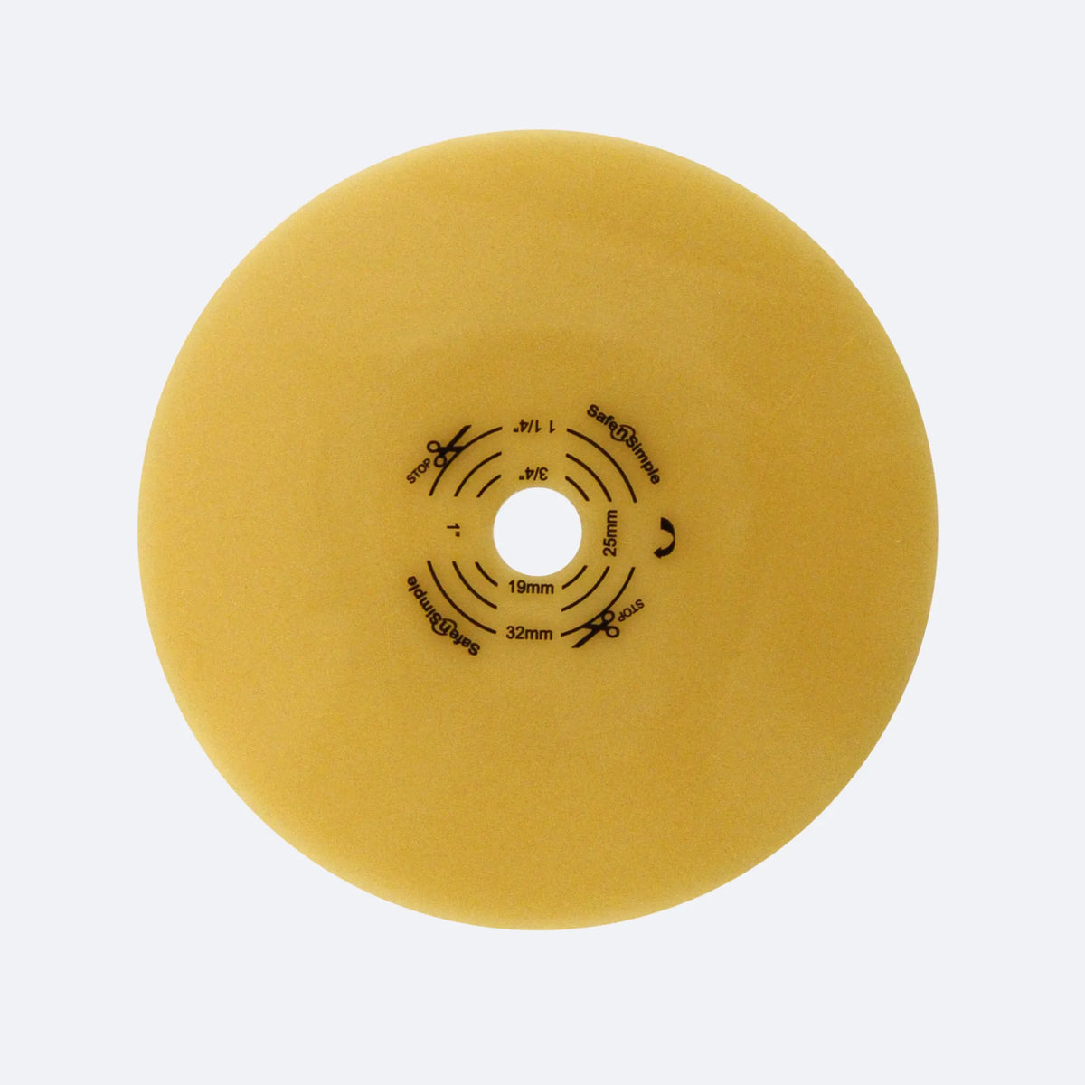 Safe N Simple 4" x 4" Diameter Two-Piece Wafer Extended Wear with Solid Hydrocolloid 50mm 2" Flange Cut-to-Fit-