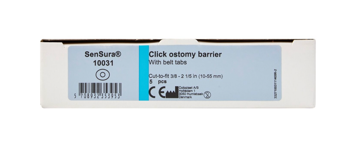 SenSura® Click Flat Ostomy Barrier, Trim to fit 10 – 55 Stoma Opening