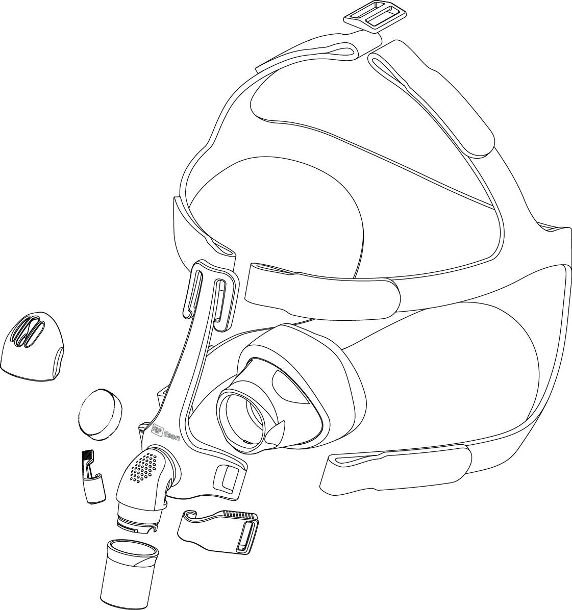 Eson Nasal Mask with Headgear