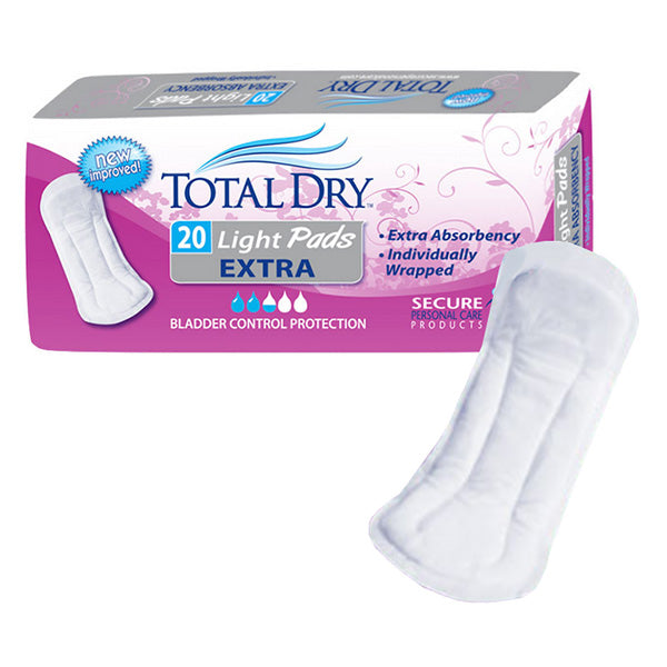 TotalDry Light Pads Regular 10.75" Long