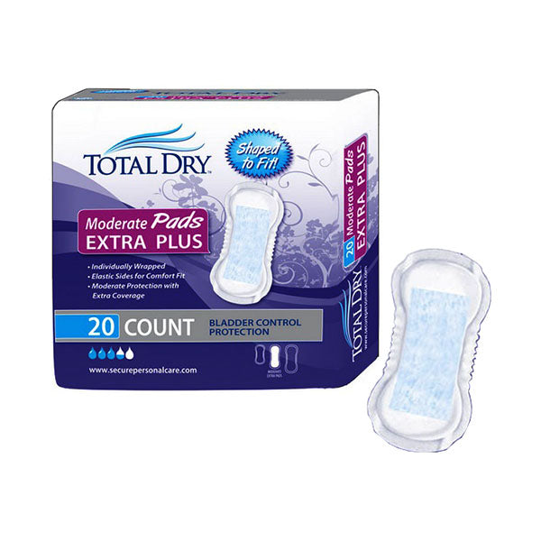 TotalDry Moderate Pads Extra Plus, 13.75" Long