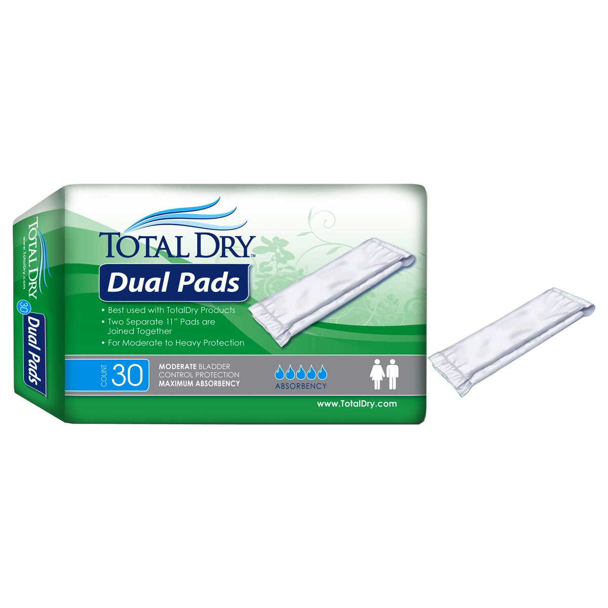 TotalDry Dual Pads 11" Long (x2)