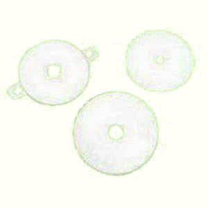 3" Rnd Hypalon Soft White Face Plate, Flat, 1" 1ct