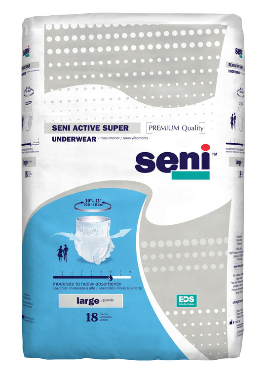 Seni Active Super Pull-On Underwear, Large - 39" - 53" 18ct