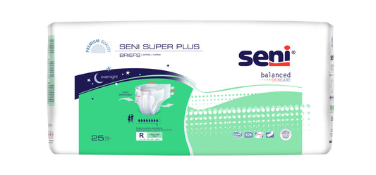 Seni Super Plus Briefs, Regular, 25 Count - 40" - 50" 25ct