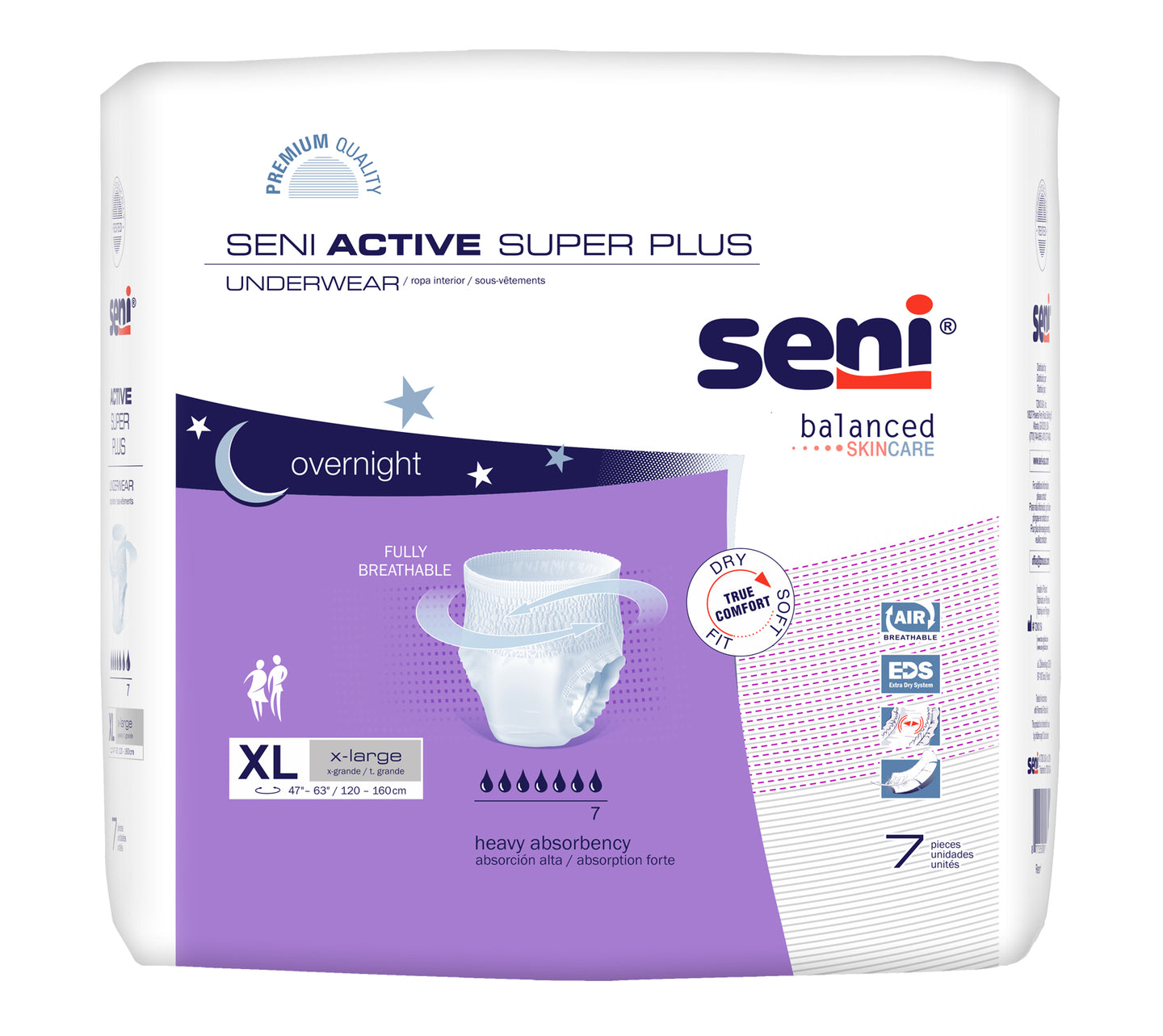 SENI Active Super Plus Underwear X-Large 7 Count