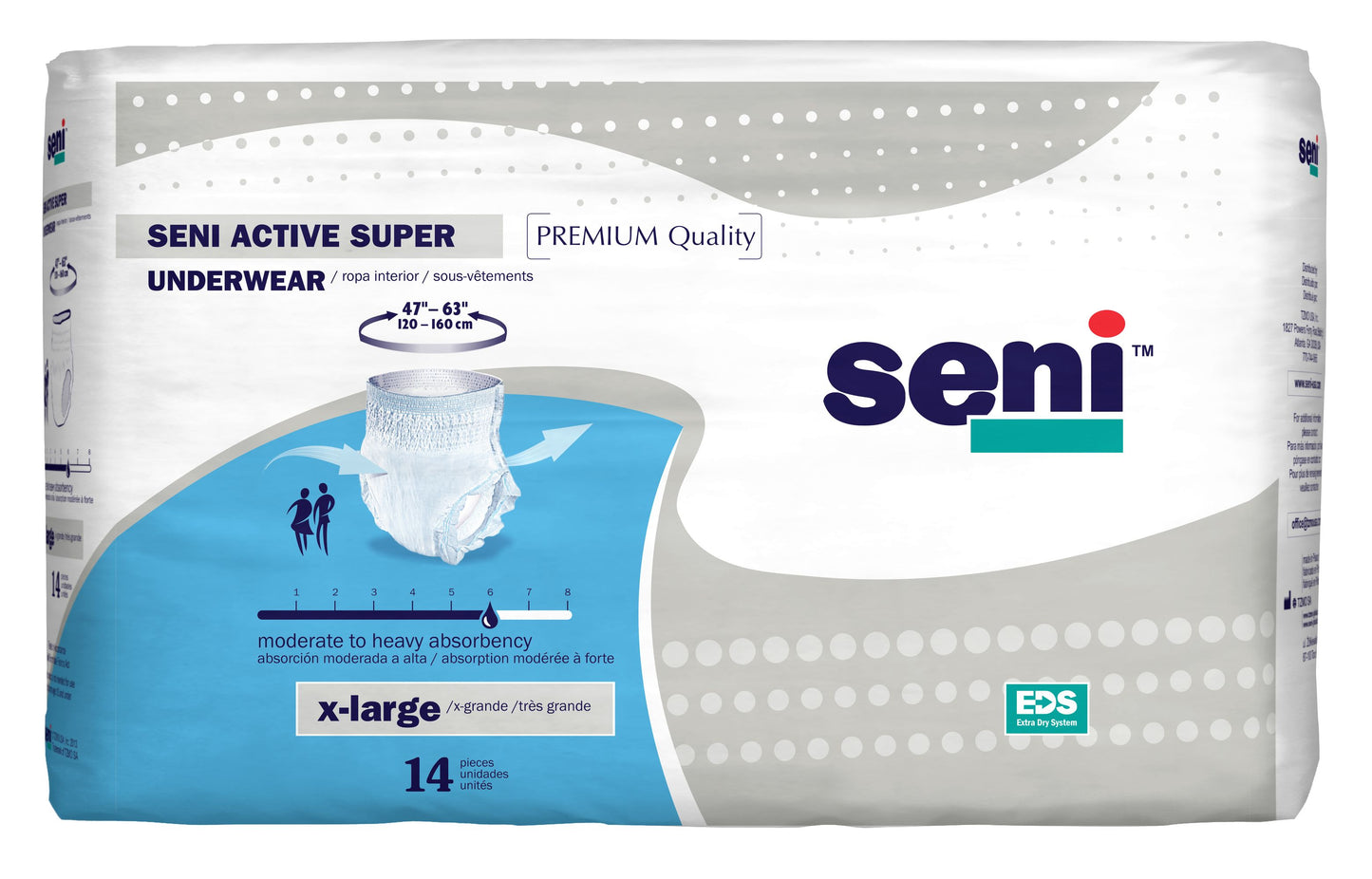 Seni Active Super Pull-On Underwear, Extra Large 14ct