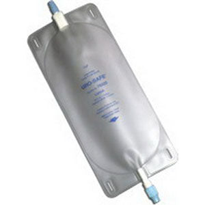 Uro-Safe Vinyl Leg Bag with Twist Drain Valve Medium 18 fl oz White Back Sterile