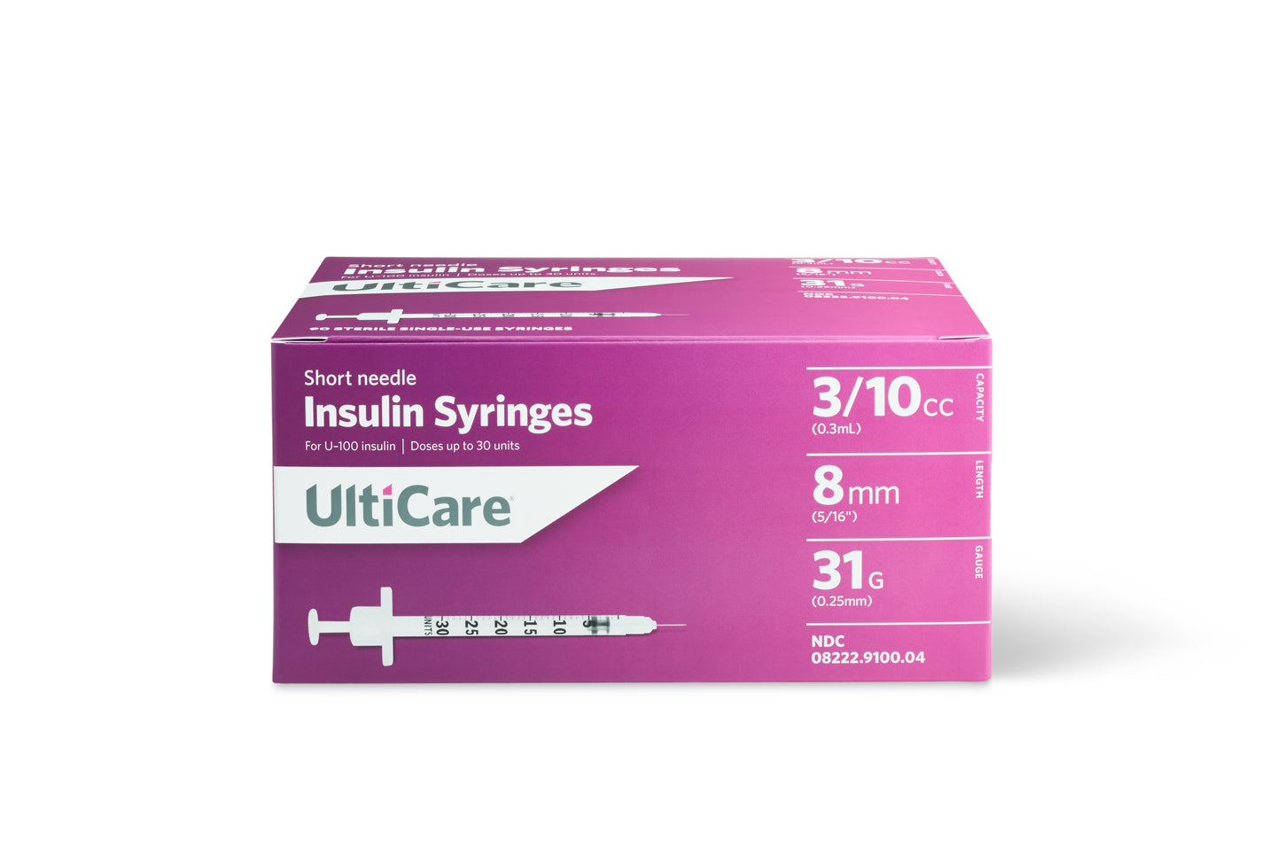 UltiCare Syringe 31G x 5/16" 3/10mL 90 Count