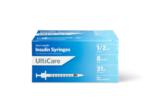 UltiCare Syringe 31G x 5/16", 1/2 mL (90 Count) 90ct