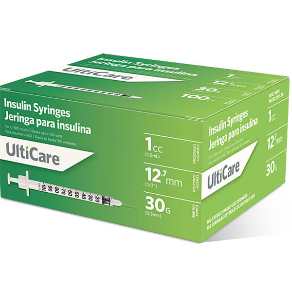 UltiCare Syringe 30G x 1/2" 1mL 90 Count