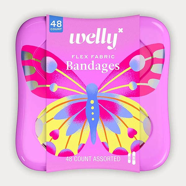 Welly Butterfly Flexible Fabric Bandages 48 Count