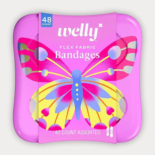Welly Butterfly Flexible Fabric Bandages 48 Count