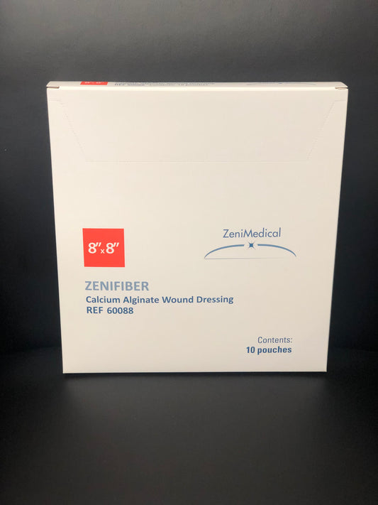 ZeniFiber Calcium Alginate Wound Dressing, 8" x 8"