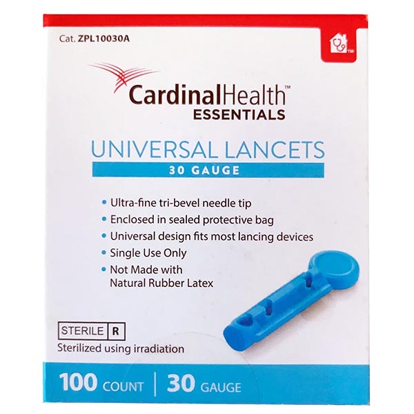 Cardinal Health Essentials Universal Lancet 30G 100 Count