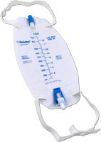 Premium Flocked Back Leg Bag with Flip Valve, 1,000 mL 1ct