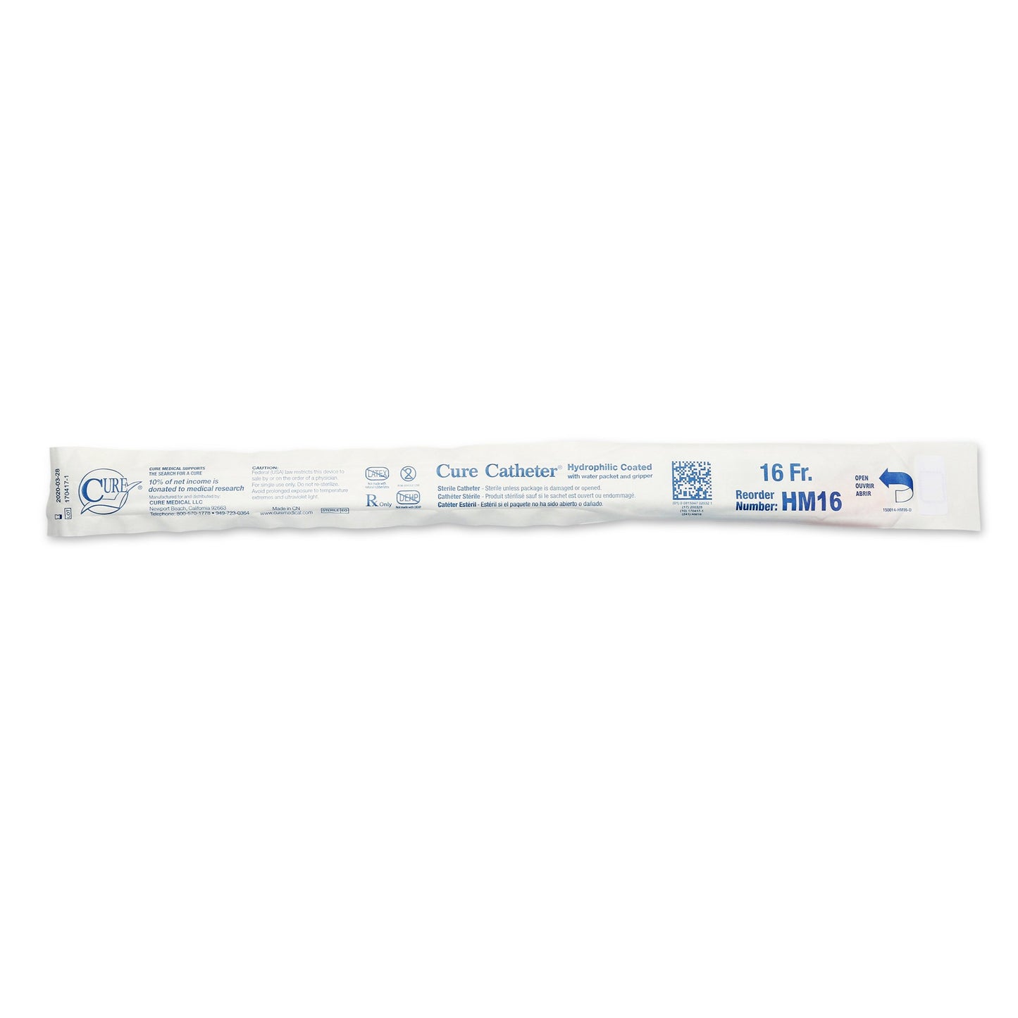 Hydrophilic Cure Catheter® for Men, 16 Fr.