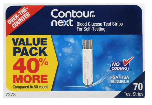 Contour® Next Blood Glucose Test Strips, 70 Strips in a Box