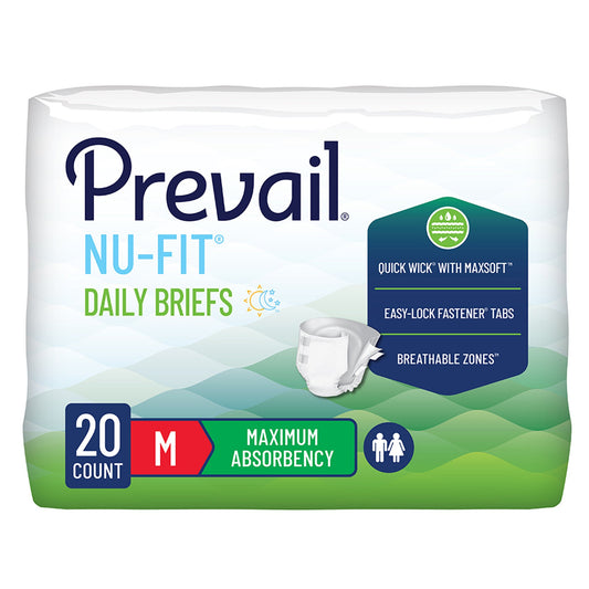 Prevail® Nu-Fit® Daily Briefs, Maximum Absorbency