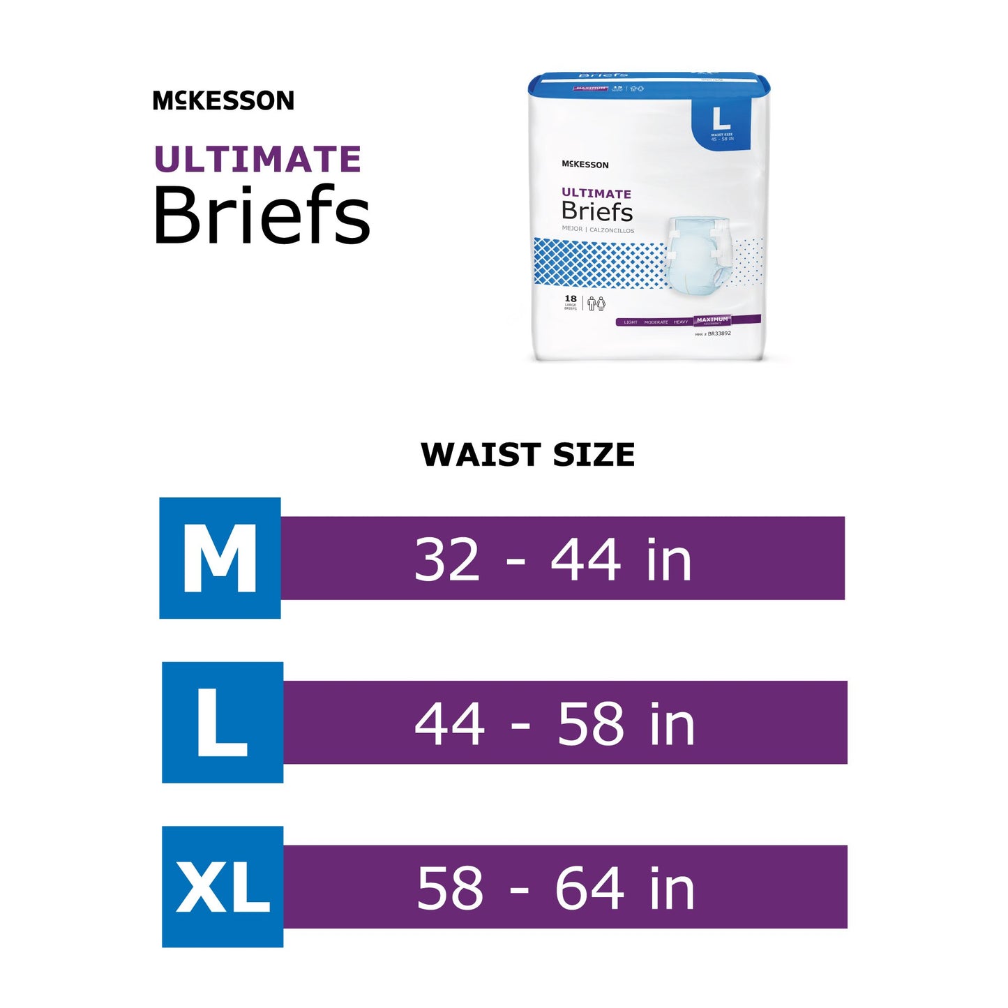 McKesson Ultimate Heavy Absorbency Incontinence Brief