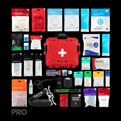 My Medic™ MyFak Pro First Aid Kit, Red Waterproof Hard Case