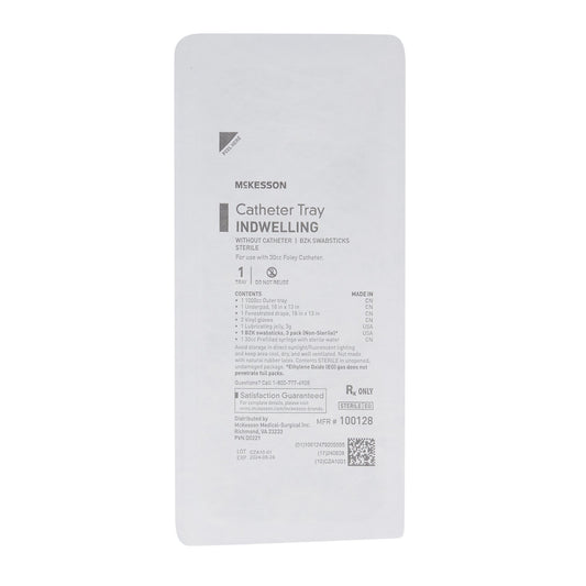 McKesson Indwelling Catheter Tray Without Catheter, BZK